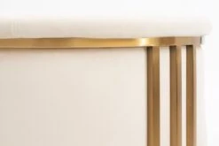 Aria Counter Stool – Chalk – Brass -Furniture Sale Store aria barstool chalk brass detail 1 web