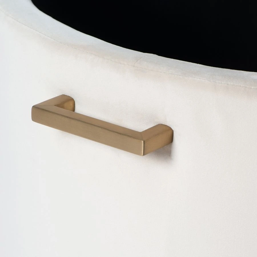 Aria Storage Ottoman – Chalk – Brass/Silver 5 Aria Storage Ottoman – Chalk – Brass/Silver - Image 3