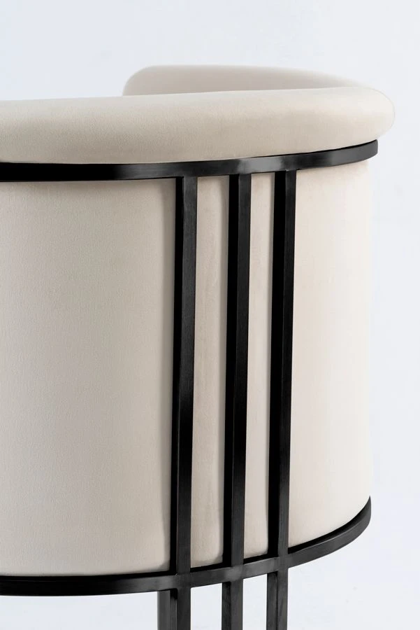 Aria Tub Chair – Chalk – Black Frame 7 Aria Tub Chair – Chalk – Black Frame - Image 5