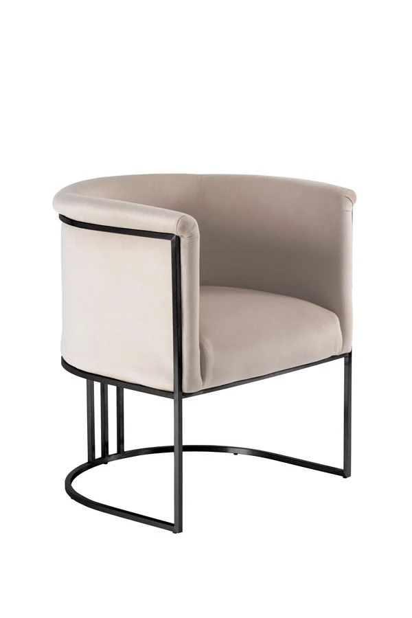 Aria Tub Chair – Chalk – Black Frame 4 Aria Tub Chair – Chalk – Black Frame - Image 2