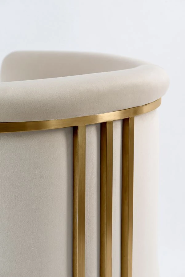 Aria Tub Chair - Chalk - Brass 10 Aria Tub Chair - Chalk - Brass - Image 8