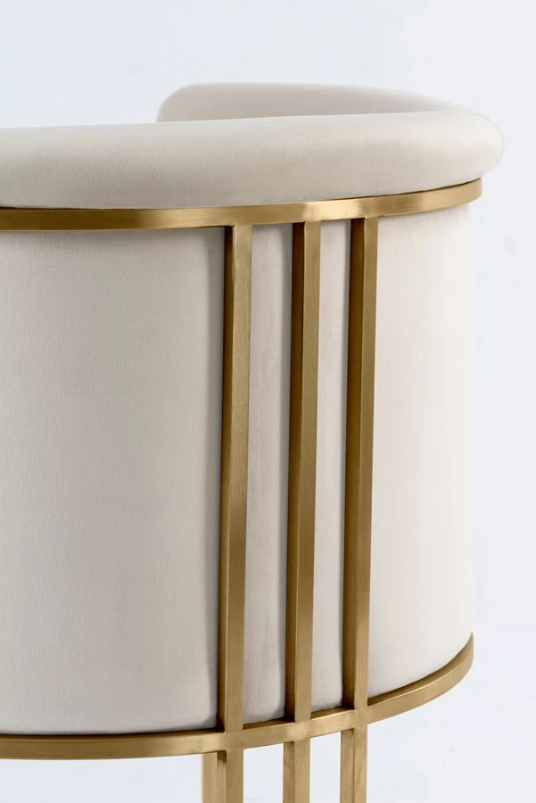 Aria Tub Chair - Chalk - Brass 9 Aria Tub Chair - Chalk - Brass - Image 7