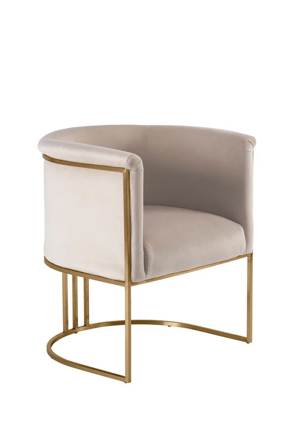 Aria Tub Chair - Chalk - Brass 7 Aria Tub Chair - Chalk - Brass - Image 5