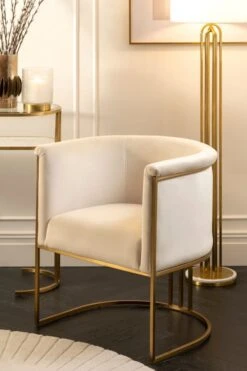 Aria Tub Chair - Chalk - Brass 12 Aria Tub Chair - Chalk - Brass -Furniture Sale Store aria tub chair chalk brass front ls web