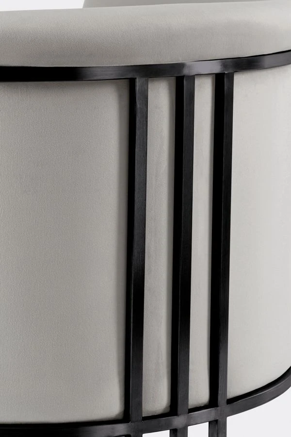 Aria Tub Chair – Dove Grey – Black Frame 5 Aria Tub Chair – Dove Grey – Black Frame - Image 3