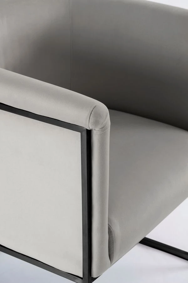 Aria Tub Chair – Dove Grey – Black Frame 8 Aria Tub Chair – Dove Grey – Black Frame - Image 6