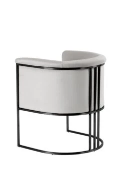 Aria Tub Chair – Dove Grey – Black Frame