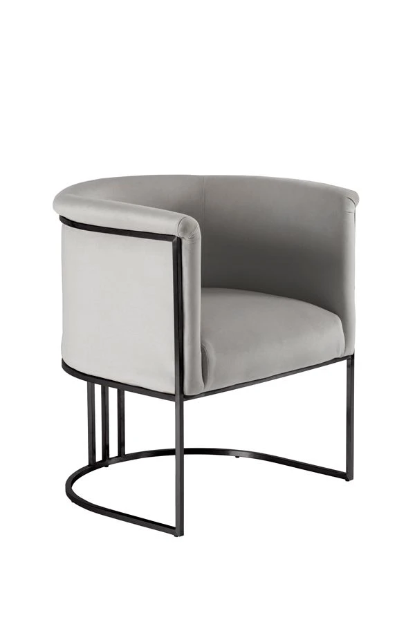Aria Tub Chair – Dove Grey – Black Frame 4 Aria Tub Chair – Dove Grey – Black Frame - Image 2