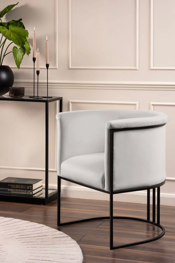 Aria Tub Chair – Dove Grey – Black Frame 7 Aria Tub Chair – Dove Grey – Black Frame - Image 5