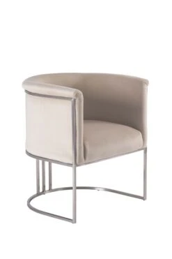 Aria Tub Chair - Chalk - Silver -Furniture Sale Store aria tub chair front cutout web