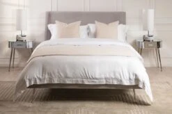 Mason Silver Bed - Shiny Silver Legs -Furniture Sale Store b64 mason bed silver silver web