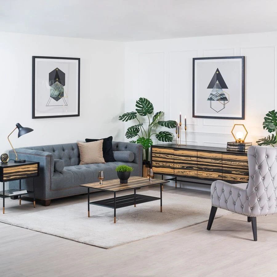 Bankes Three Seat Sofa - Charcoal 4 Bankes Three Seat Sofa - Charcoal - Image 2