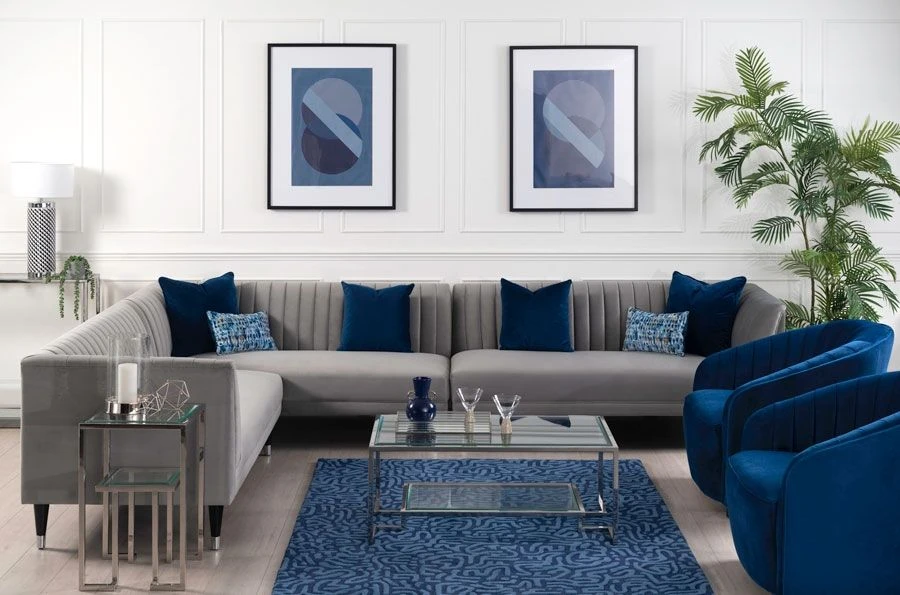 Baxter Large Left Hand Corner Sofa - Dove Grey 4 Baxter Large Left Hand Corner Sofa - Dove Grey - Image 2