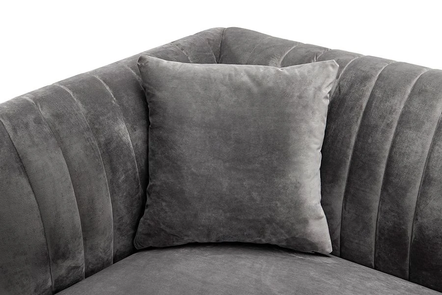 Baxter Large Left Hand Corner Sofa - Dove Grey 5 Baxter Large Left Hand Corner Sofa - Dove Grey - Image 3