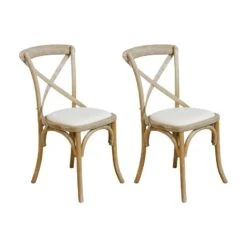 Set Of 2 Chamborde Cross Back Chair -Furniture Sale Store beaucross co vlow 2 chairs web