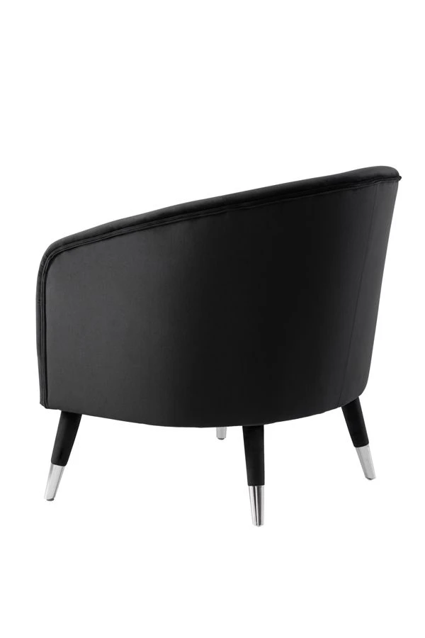 Bellucci Armchair - Black - Silver Caps 5 Bellucci Armchair - Black - Silver Caps - Image 3
