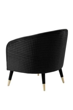 Bellucci Circles Armchair - Black - Brass Caps 11 Bellucci Circles Armchair - Black - Brass Caps -Furniture Sale Store bellucci armchair black circles back web