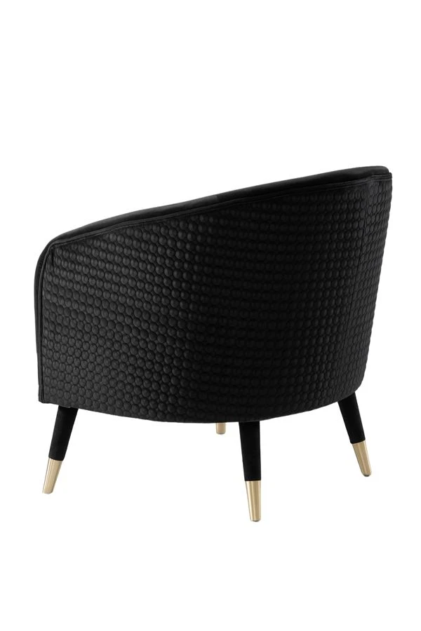 Bellucci Circles Armchair - Black - Brass Caps 6 Bellucci Circles Armchair - Black - Brass Caps - Image 4