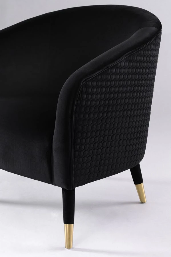 Bellucci Circles Armchair - Black - Brass Caps 7 Bellucci Circles Armchair - Black - Brass Caps - Image 5
