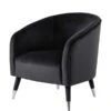 Bellucci Armchair - Black - Silver Caps 2 Bellucci Armchair - Black - Silver Caps -Furniture Sale Store bellucci armchair black front web 1 1