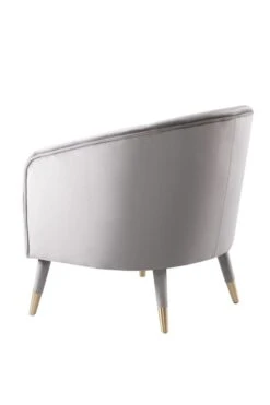 Bellucci Armchair - Dove Grey - Brass Caps 8 Bellucci Armchair - Dove Grey - Brass Caps -Furniture Sale Store bellucci armchair dove grey brass back web