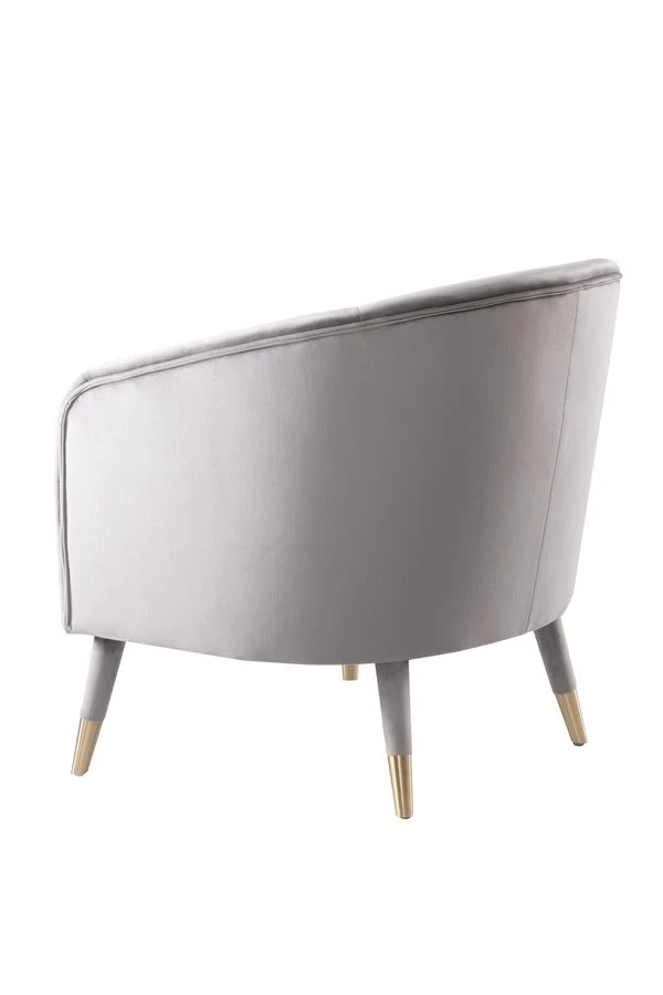 Bellucci Armchair - Dove Grey - Brass Caps 5 Bellucci Armchair - Dove Grey - Brass Caps - Image 3