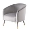 Bellucci Armchair - Dove Grey - Brass Caps 1 Bellucci Armchair - Dove Grey - Brass Caps -Furniture Sale Store bellucci armchair dove grey brass front web