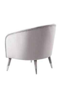 Bellucci Armchair- Dove Grey - Silver Caps -Furniture Sale Store bellucci armchair dove grey silver back web