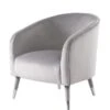 Bellucci Armchair- Dove Grey - Silver Caps -Furniture Sale Store bellucci armchair dove grey silver front web