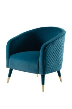 Bellucci Scales Armchair- Peacock - Brass Caps