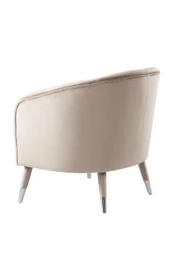 Bellucci Armchair - Taupe - Silver Caps 8 Bellucci Armchair - Taupe - Silver Caps -Furniture Sale Store bellucci armchair taupe back web