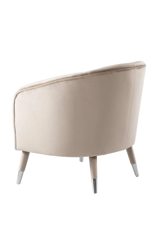 Bellucci Armchair - Taupe - Silver Caps 5 Bellucci Armchair - Taupe - Silver Caps - Image 3