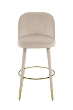 Bellucci Counter Stool - Chalk - Brass Caps -Furniture Sale Store bellucci barstool brass chalk cutout 01 web