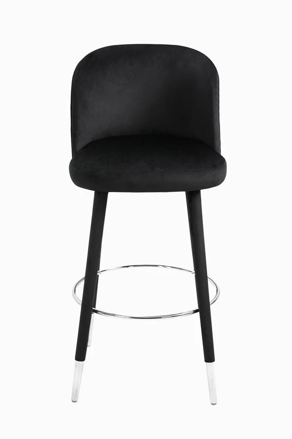 Bellucci Counter Stool - Black - Silver Caps 7 Bellucci Counter Stool - Black - Silver Caps - Image 5