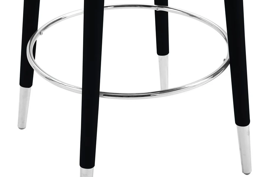 Bellucci Counter Stool - Black - Silver Caps 8 Bellucci Counter Stool - Black - Silver Caps - Image 6