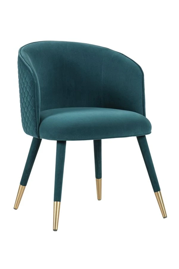 Bellucci Scales Dining Chair - Peacock - Brass Caps 3 Bellucci Scales Dining Chair - Peacock - Brass Caps