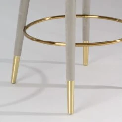 Bellucci Counter Stool - Dove Grey - Brass Caps 11 Bellucci Counter Stool - Dove Grey - Brass Caps -Furniture Sale Store bellucci barstool brass dove detail web