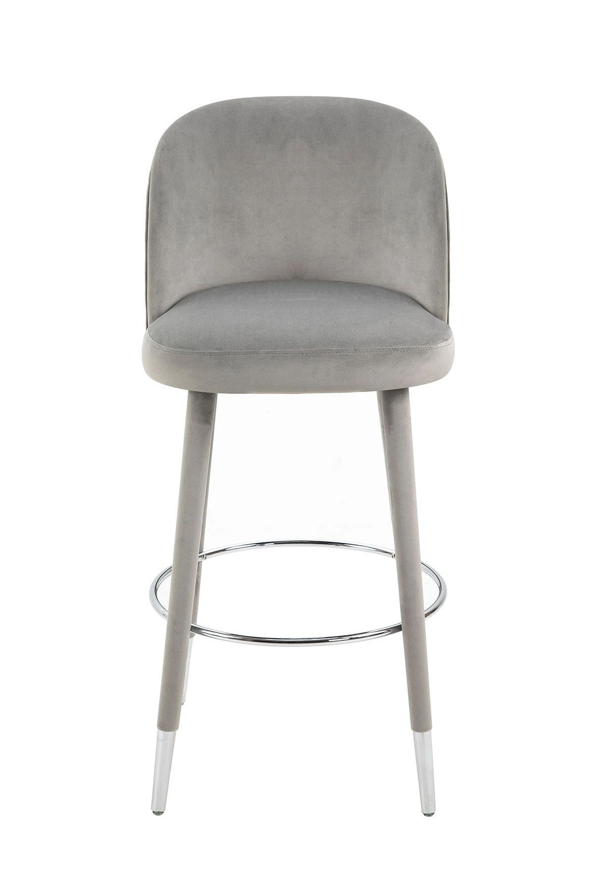 Bellucci Counter Stool - Dove Grey - Silver Caps - Image 4