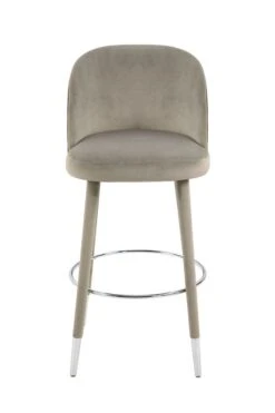 Bellucci Counter Stool - Taupe - Silver Caps 9 Bellucci Counter Stool - Taupe - Silver Caps -Furniture Sale Store bellucci barstool silver taupe cutout 01 web