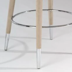 Bellucci Counter Stool - Taupe - Silver Caps 11 Bellucci Counter Stool - Taupe - Silver Caps -Furniture Sale Store bellucci barstool silver taupe detail web