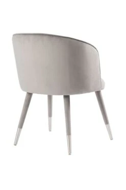 Bellucci Dining Chair - Dove Grey - Silver Caps 7 Bellucci Dining Chair - Dove Grey - Silver Caps -Furniture Sale Store belluci grey chrome back cutout web