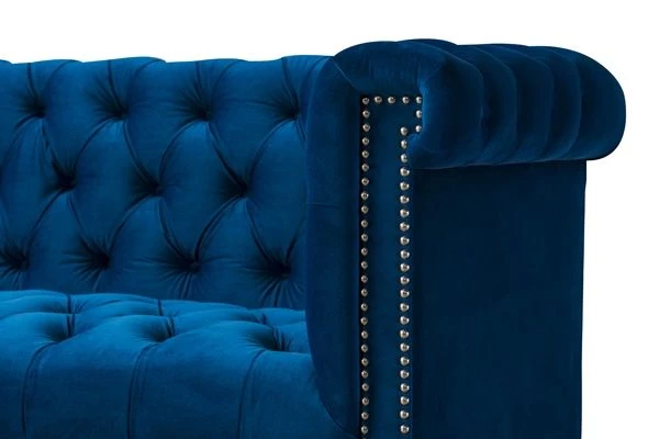Bergmann Three Seat Sofa - Navy Blue 7 Bergmann Three Seat Sofa - Navy Blue - Image 5