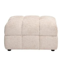 Berlin Footstool – Light Taupe Chenille