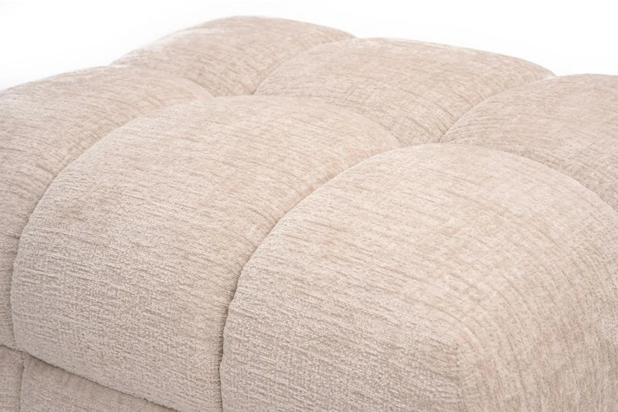 Berlin Footstool – Light Taupe Chenille 6 Berlin Footstool – Light Taupe Chenille - Image 4