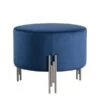 Rubell Large Stool Navy Silver Base 2 Rubell Large Stool Navy Silver Base -Furniture Sale Store big rubbel stool blue silver cutout webready