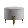 Rubell Large Stool Dove Grey Brass Base 2 Rubell Large Stool Dove Grey Brass Base -Furniture Sale Store big rubbel stool grey brass cutout webready