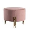 Rubell Large Stool Blush Pink Brass Base 2 Rubell Large Stool Blush Pink Brass Base -Furniture Sale Store big rubbel stool pink brass cutout webready