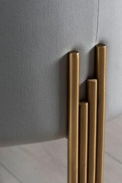 Rubell Large Stool Dove Grey Brass Base 7 Rubell Large Stool Dove Grey Brass Base -Furniture Sale Store big rubell stool grey brass detail webready
