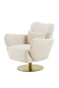 Bronson Swivel Chair - Chalk
