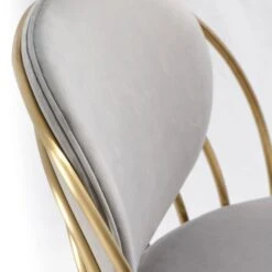 Cascade Brass Swivel Chair - Dove Grey 11 Cascade Brass Swivel Chair - Dove Grey -Furniture Sale Store cascade brass cutout detail 2 web